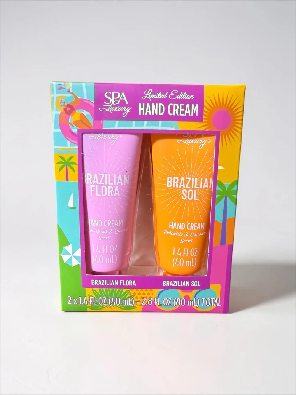 Brazilian Flora & Brazilian Sol Hand Cream Duo - Pink & Orange